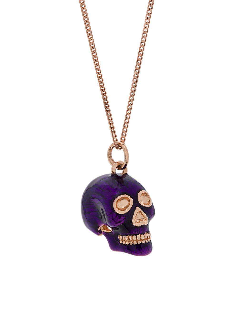 фото True rocks purple skull pendant necklace