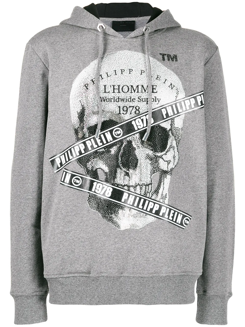 rhinestone skull hoodie