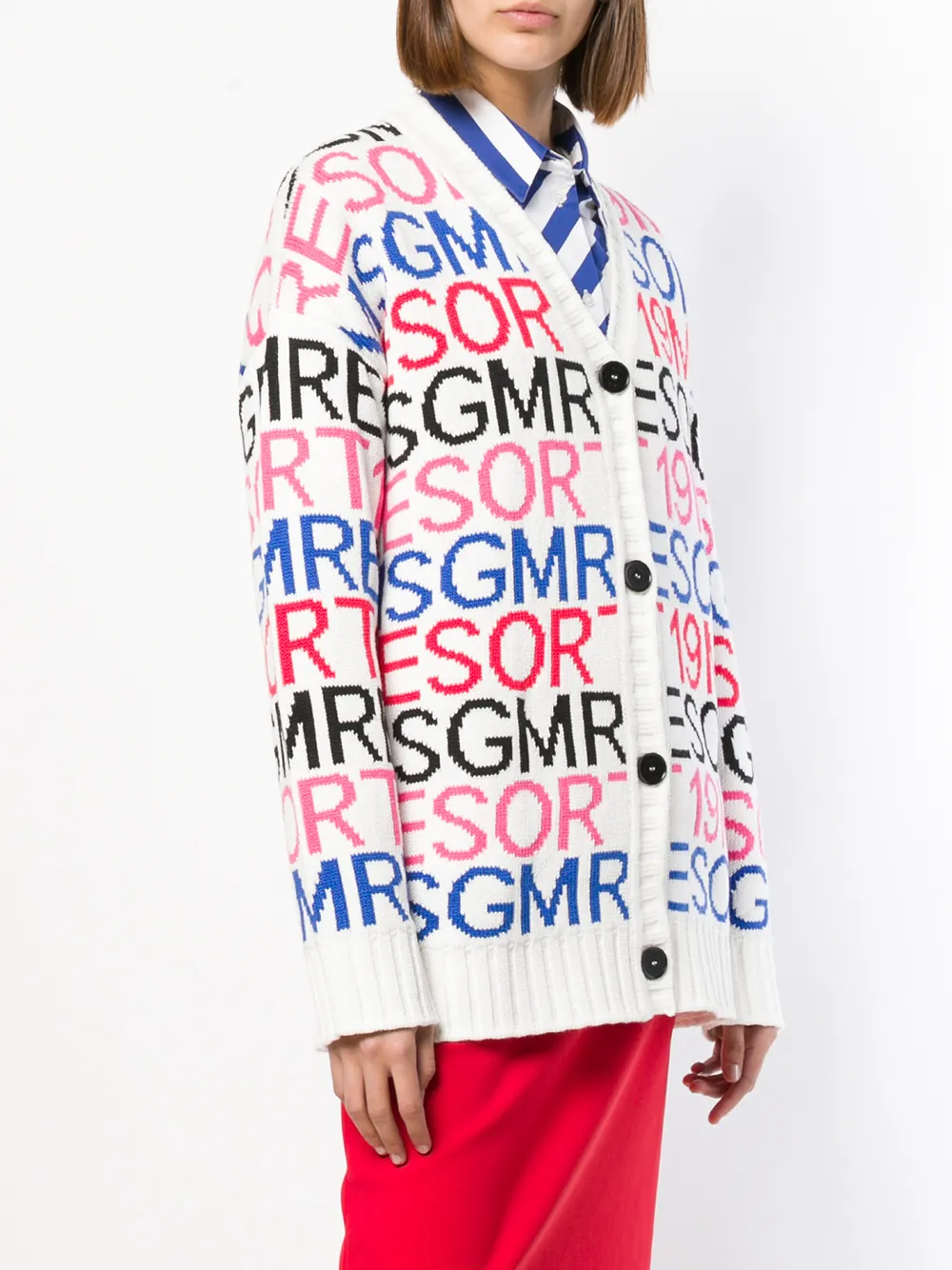 фото Msgm кардиган оверсайз с логотипом