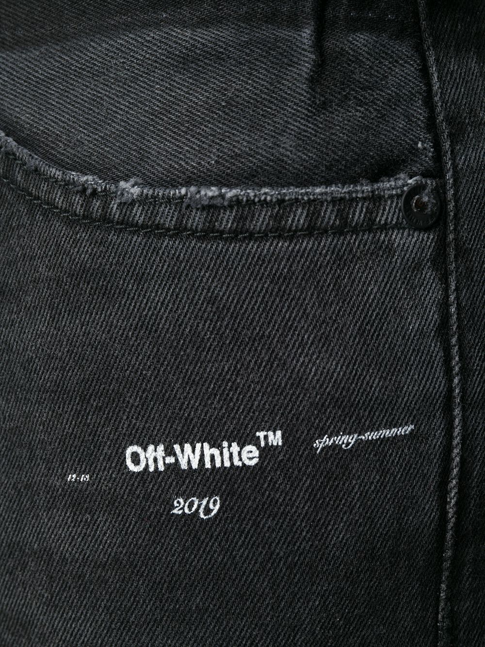 фото Off-white джинсы на шнурке и молнии