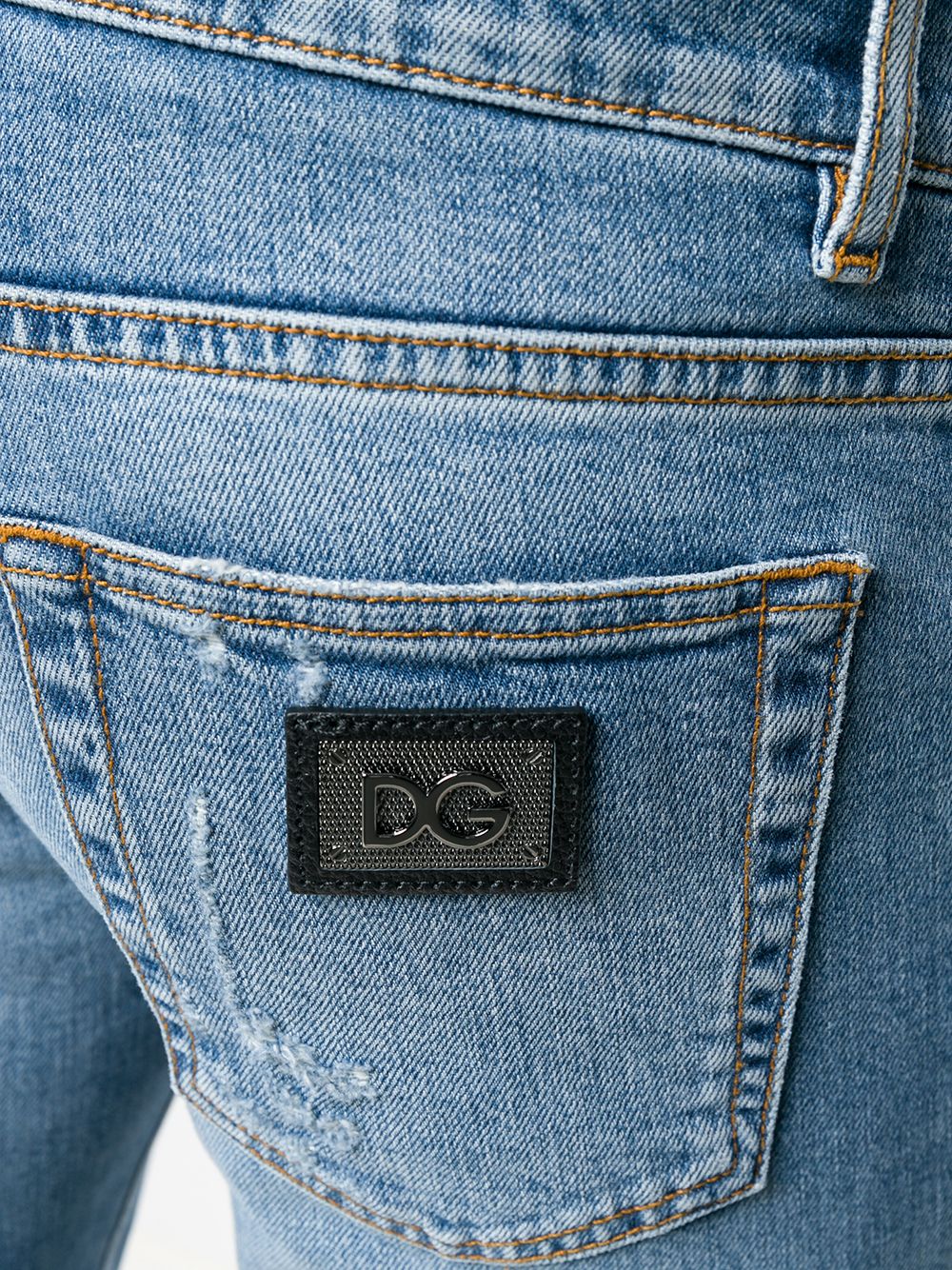 фото Dolce & gabbana джинсы кроя слим с эффектом потертости