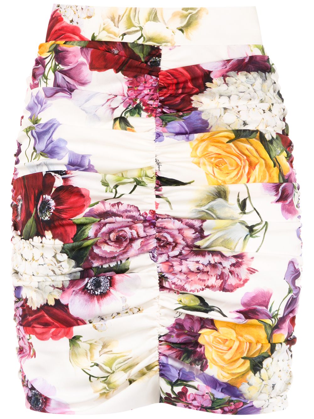 фото Dolce & gabbana мини-юбка с цветочным принтом