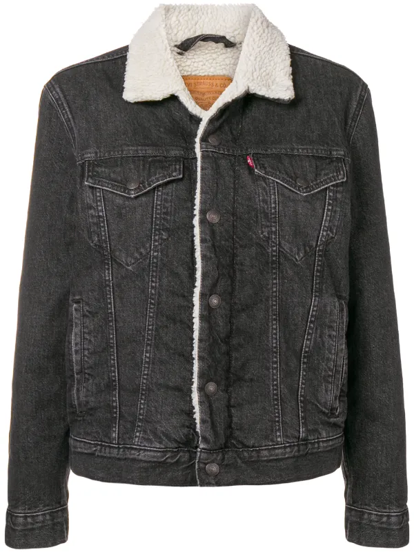 levi's shearling denim jacket
