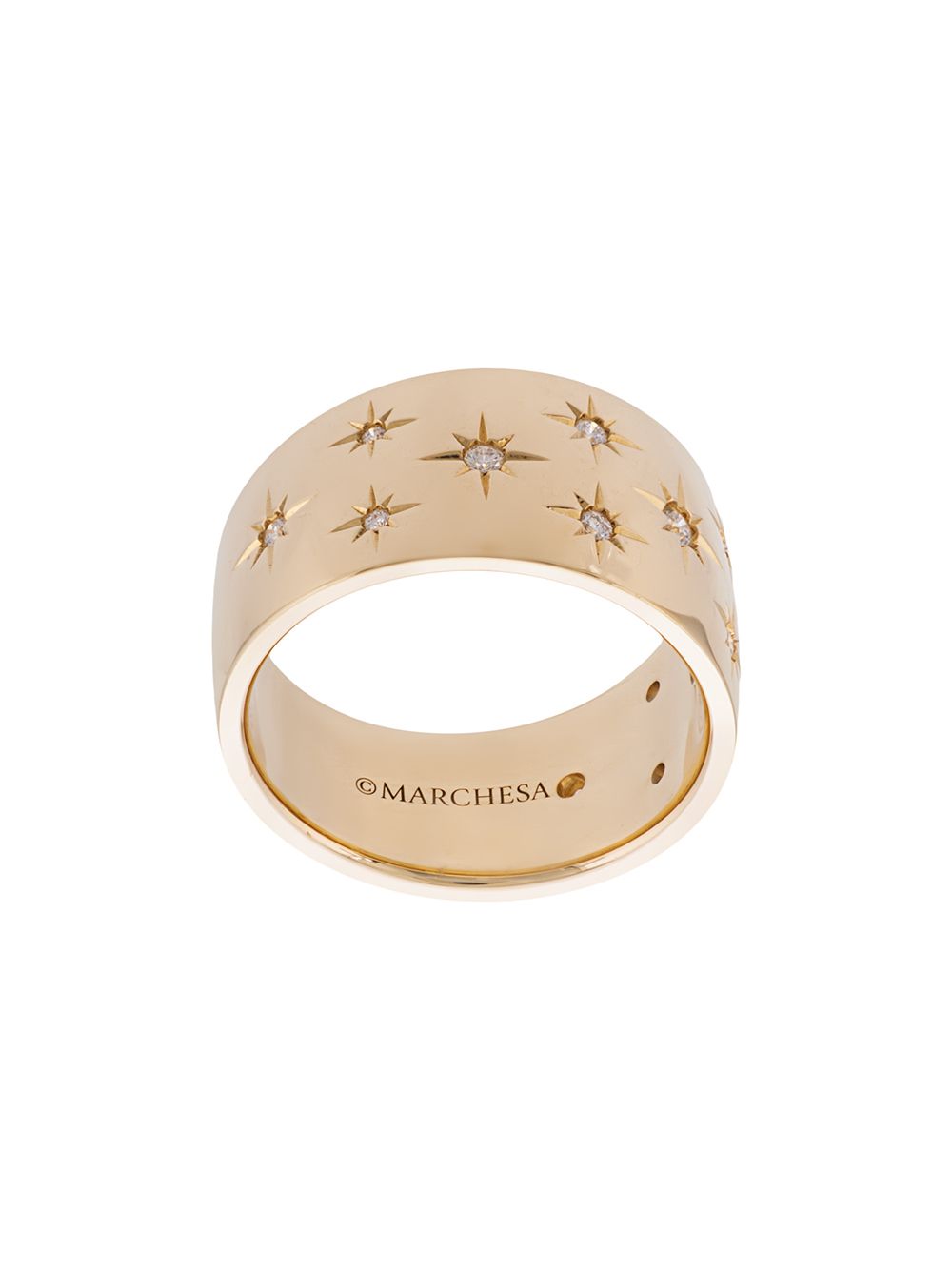 фото Marchesa широкое золотое кольцо star с бриллиантами