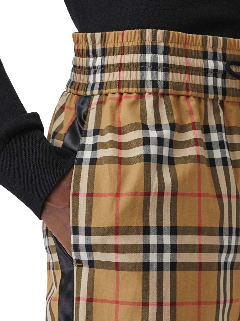 фото Burberry брюки в клетку vintage check на шнурке