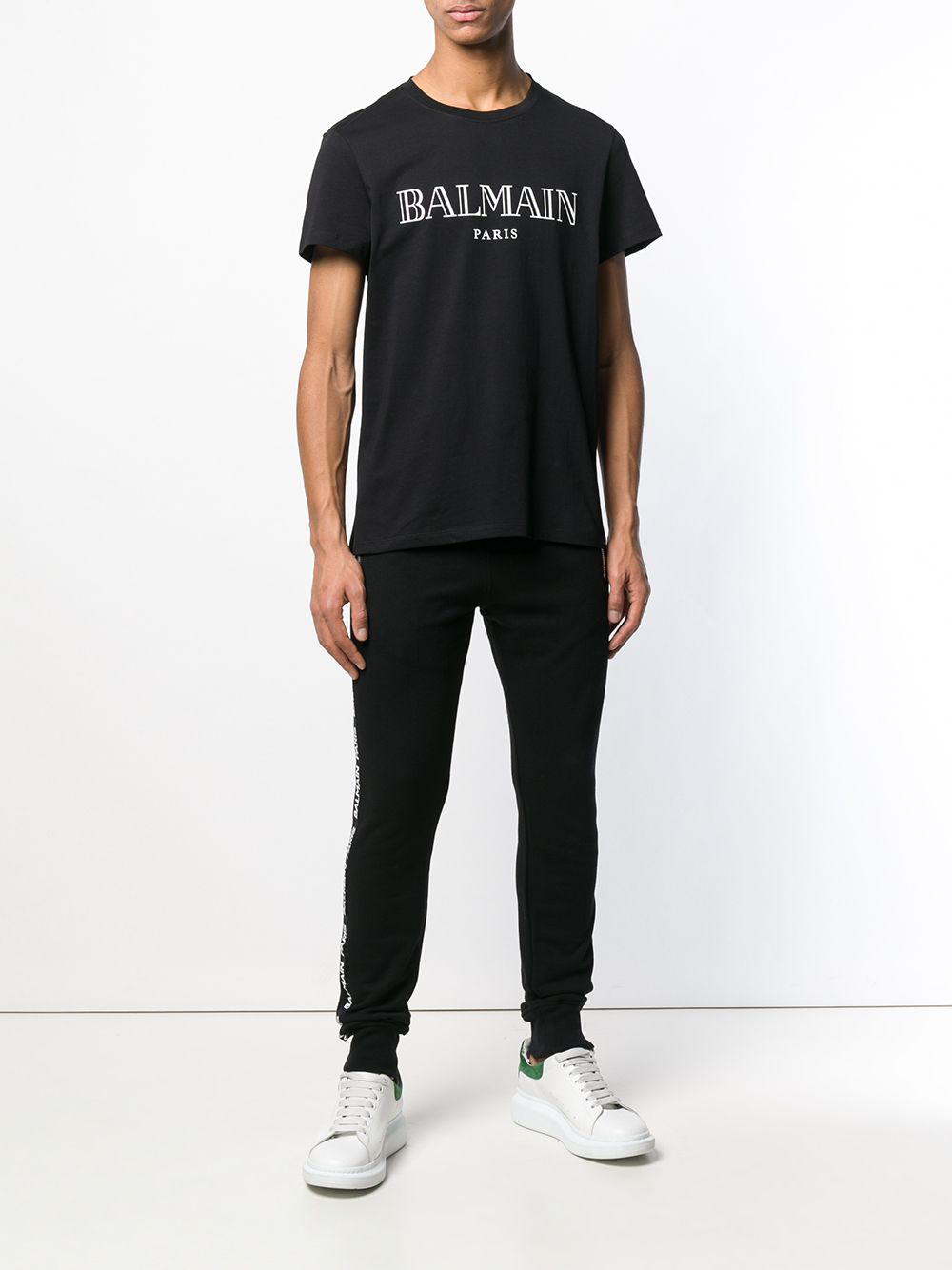 фото Balmain спортивные брюки с полосками и логотипом