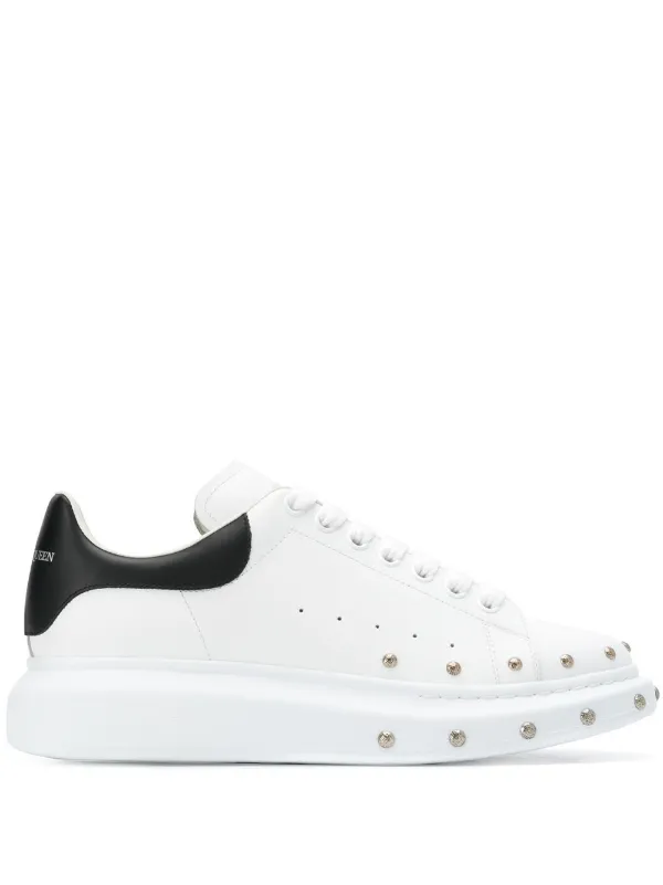 alexander mcqueen white studded oversized sneakers
