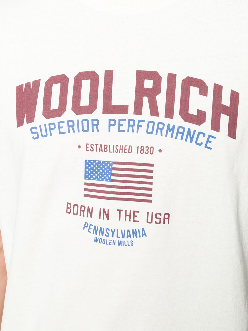 фото Woolrich футболка с принтом логотипа