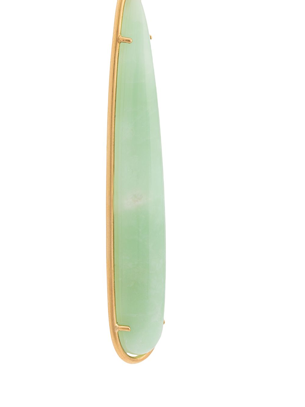 фото Irene neuwirth 18kt yellow gold long mint chrysoprase teardrop pendant