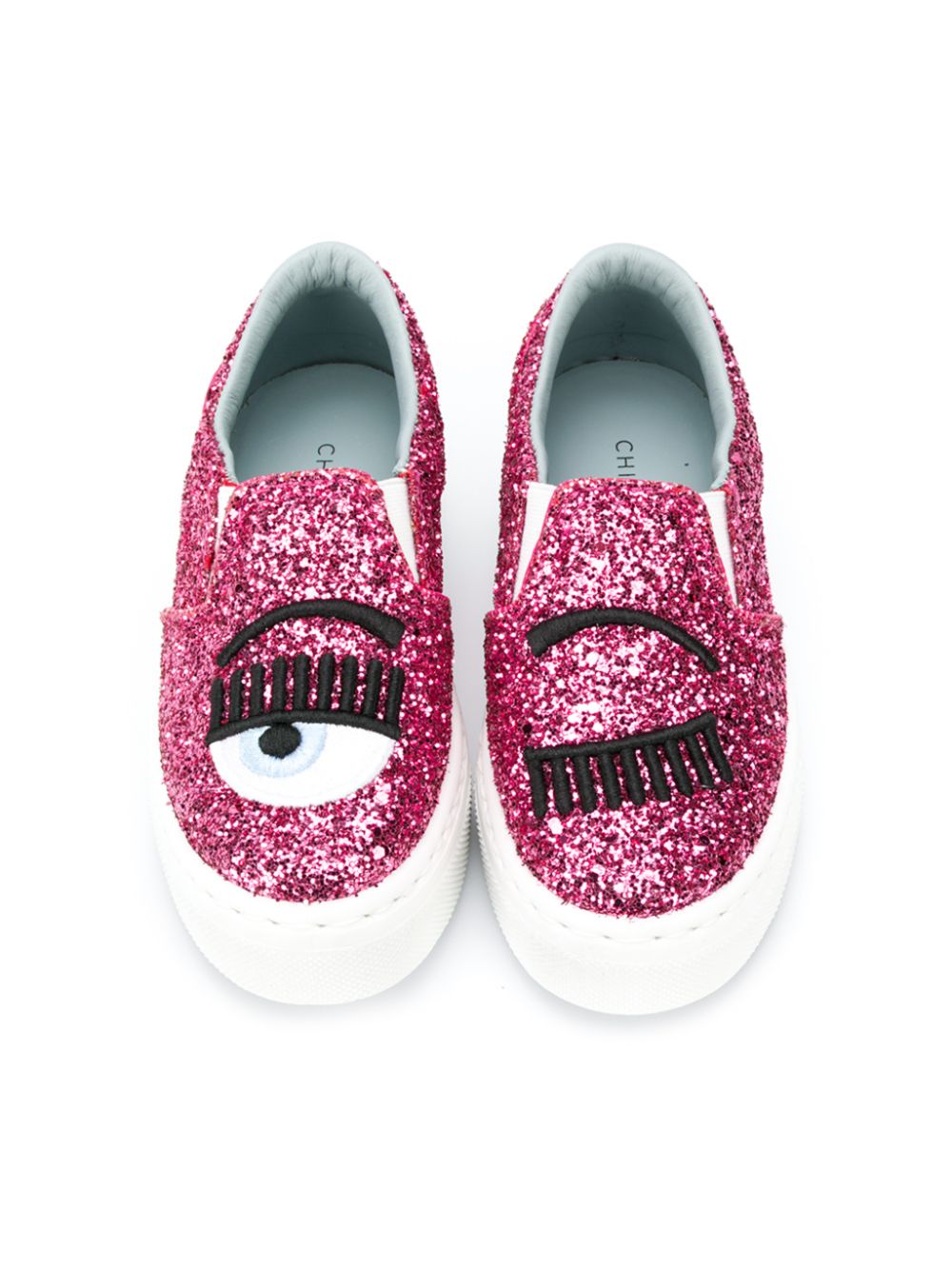 фото Chiara ferragni kids кроссовки winking eye с блестками