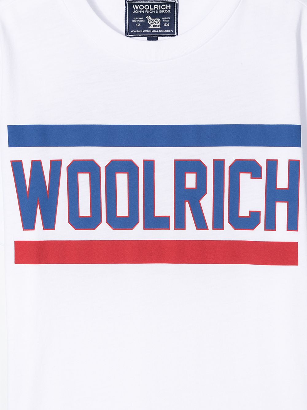 фото Woolrich kids футболка с логотипом