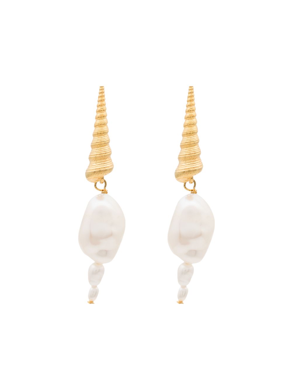 фото Anni lu shell pearl drop earrings