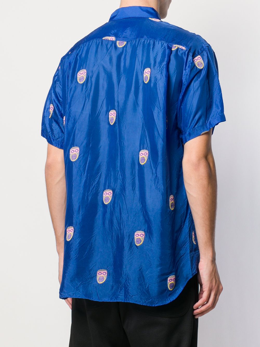 фото Comme des garçons shirt рубашка face с вышивкой