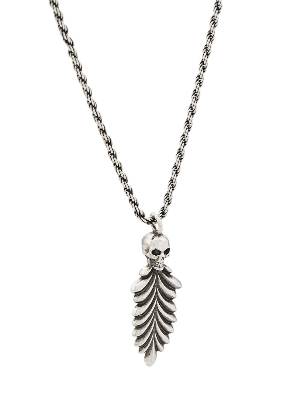 фото Emanuele bicocchi skull & feather necklace