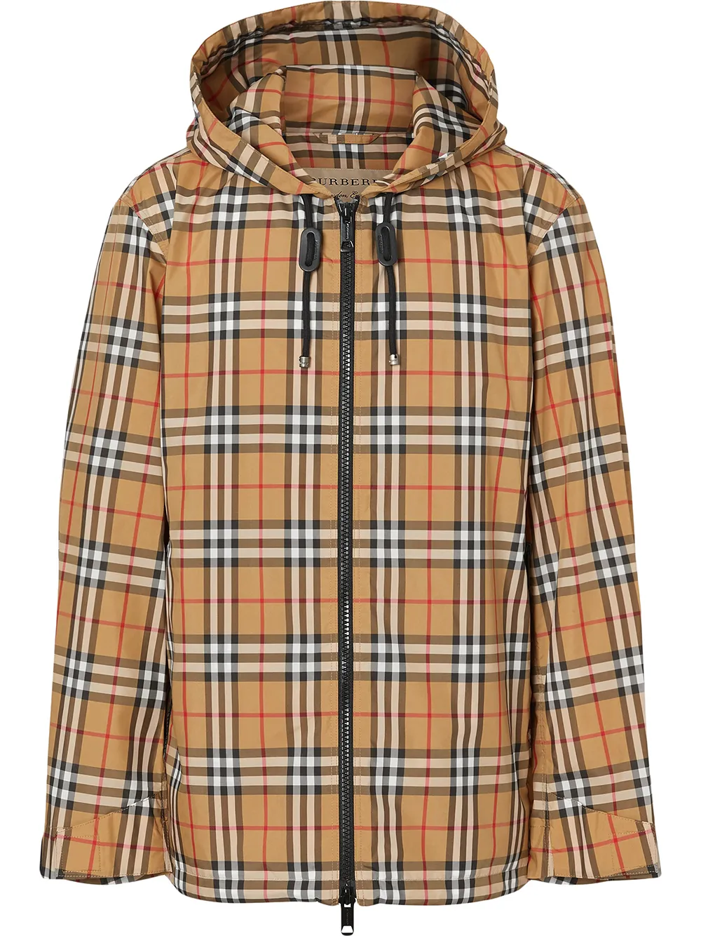 фото Burberry куртка в клетку vintage check с капюшоном