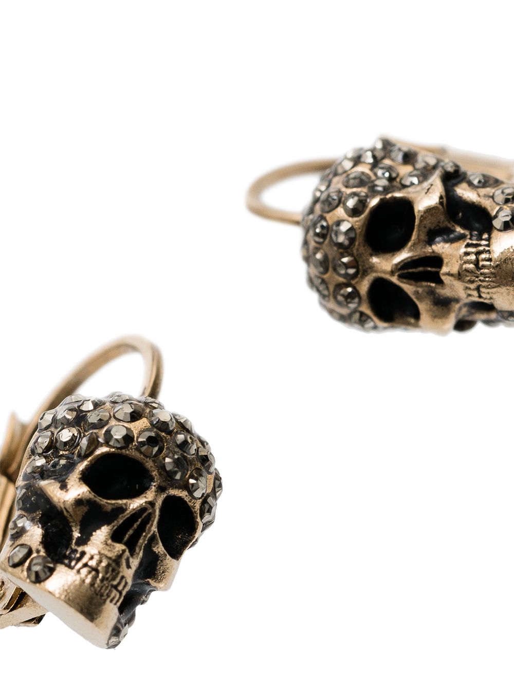 фото Alexander mcqueen серьги с декором skull и кристаллами