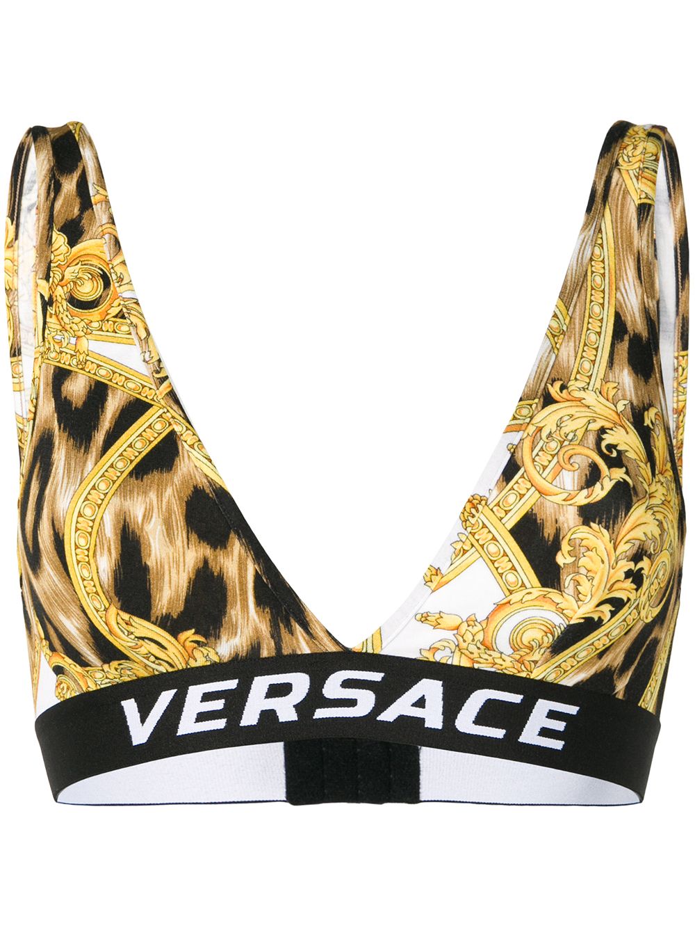 фото Versace бюстгальтер-бралет с принтом barocco animalier