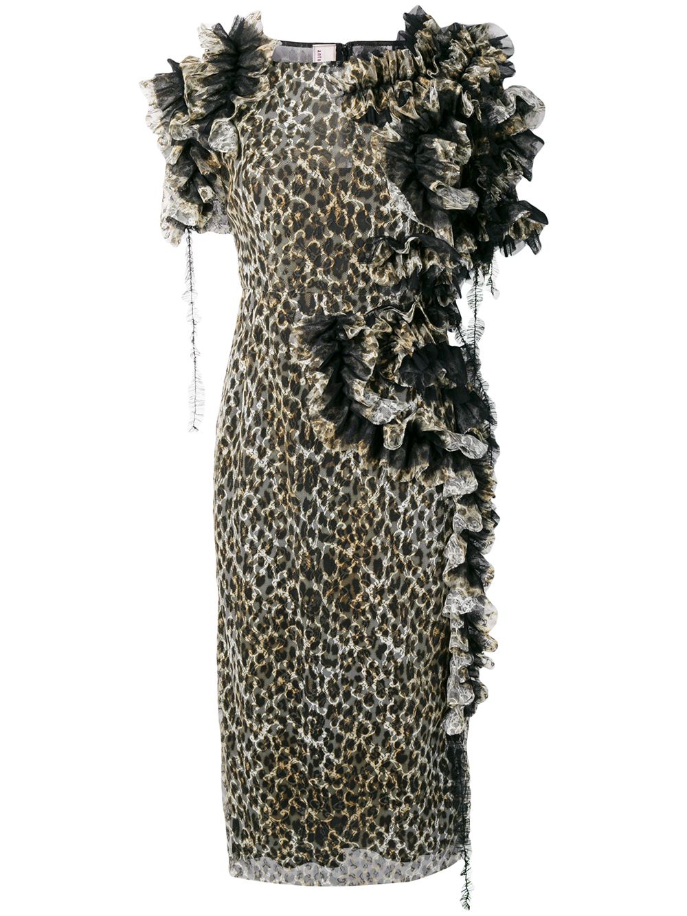 фото Antonio marras платье с леопардовым принтом и оборками