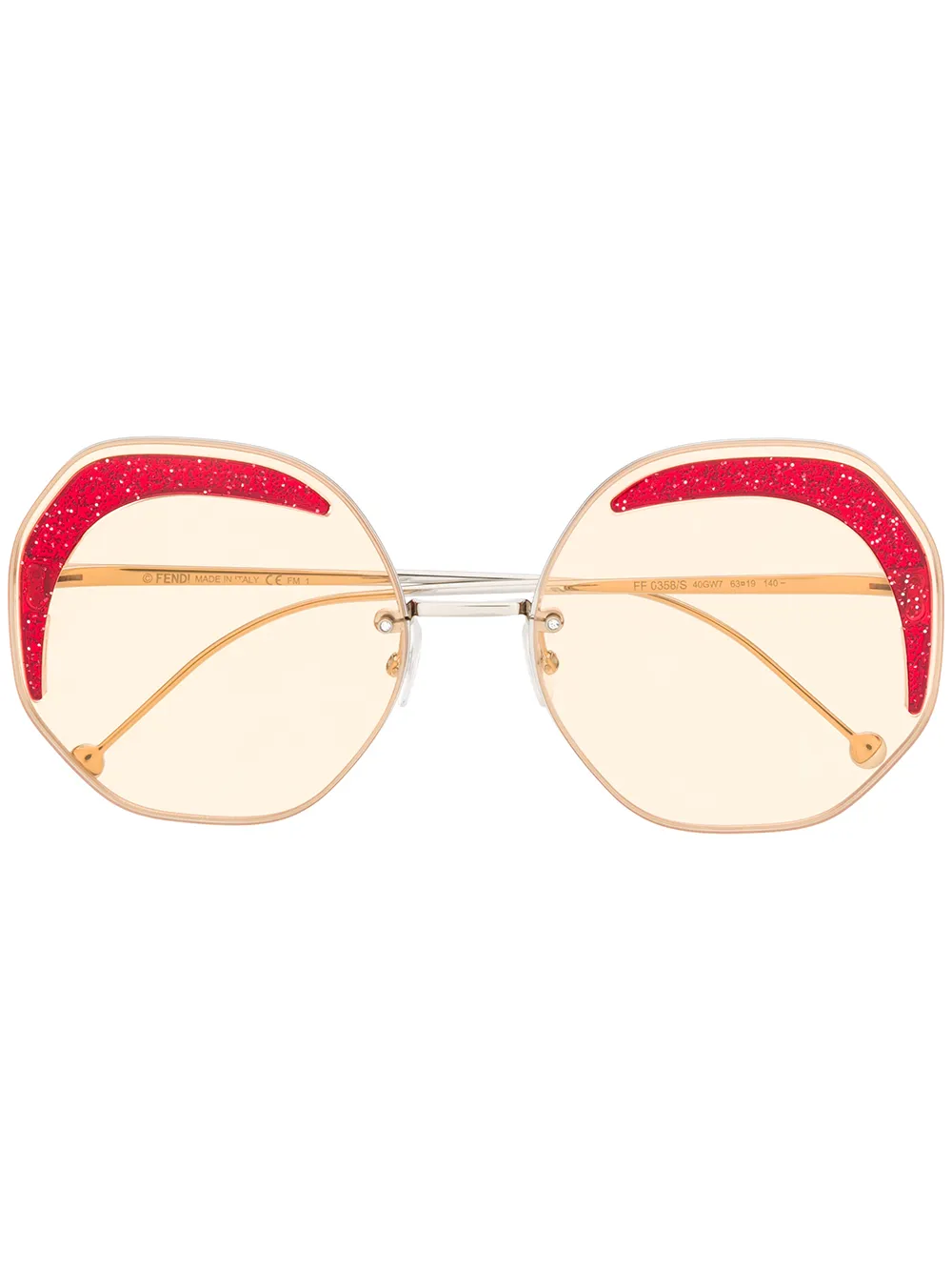 фото Fendi eyewear солнцезащитные очки с блестками