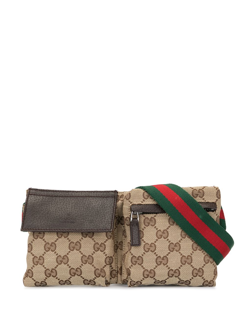 фото Gucci pre-owned сумка на пояс shelly line с узором gg