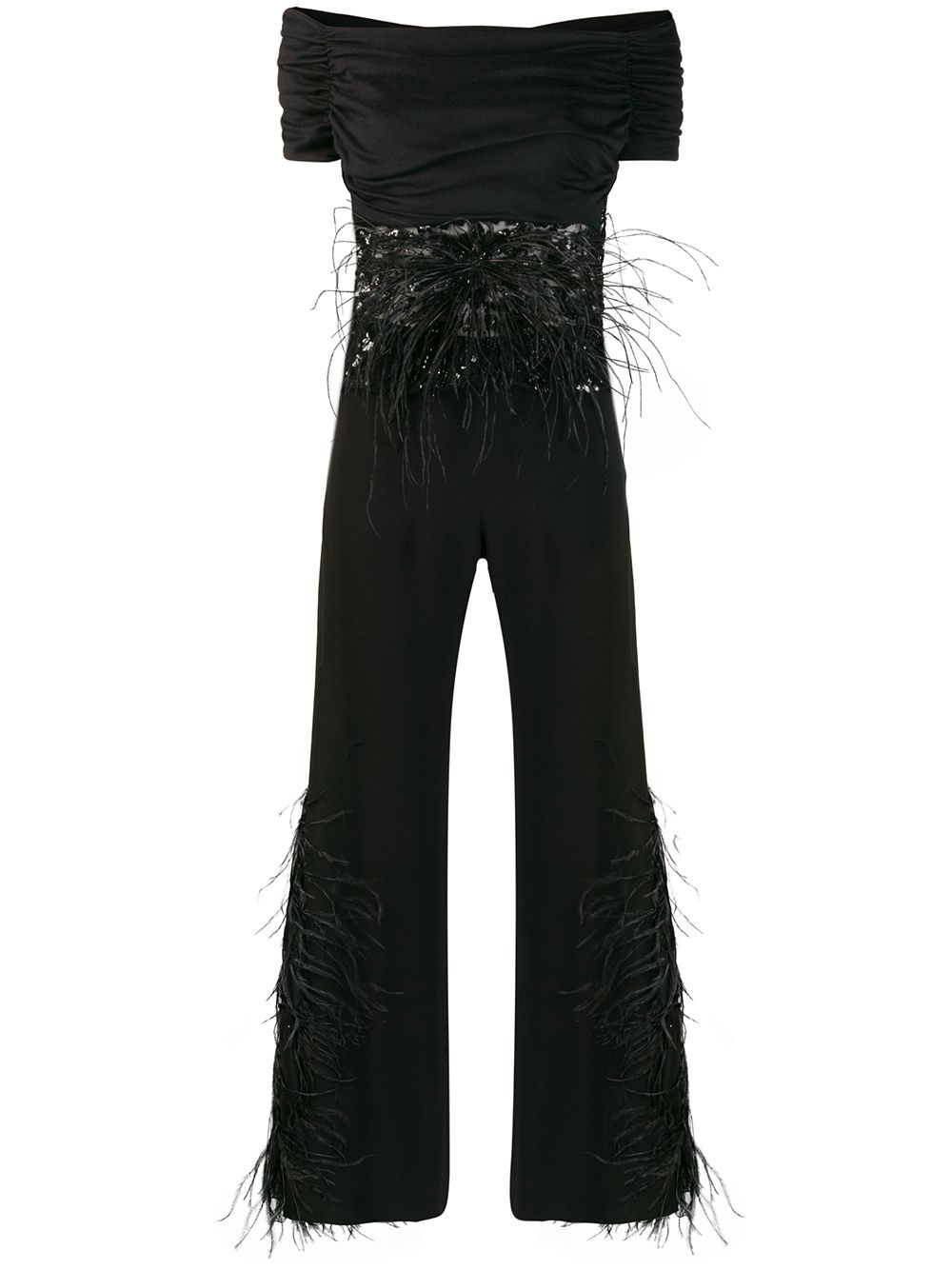 фото Valentino pre-owned feather embellished trousers & top