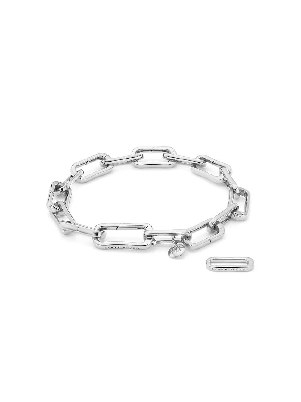 фото Monica vinader alta capture sterling silver charm bracelet