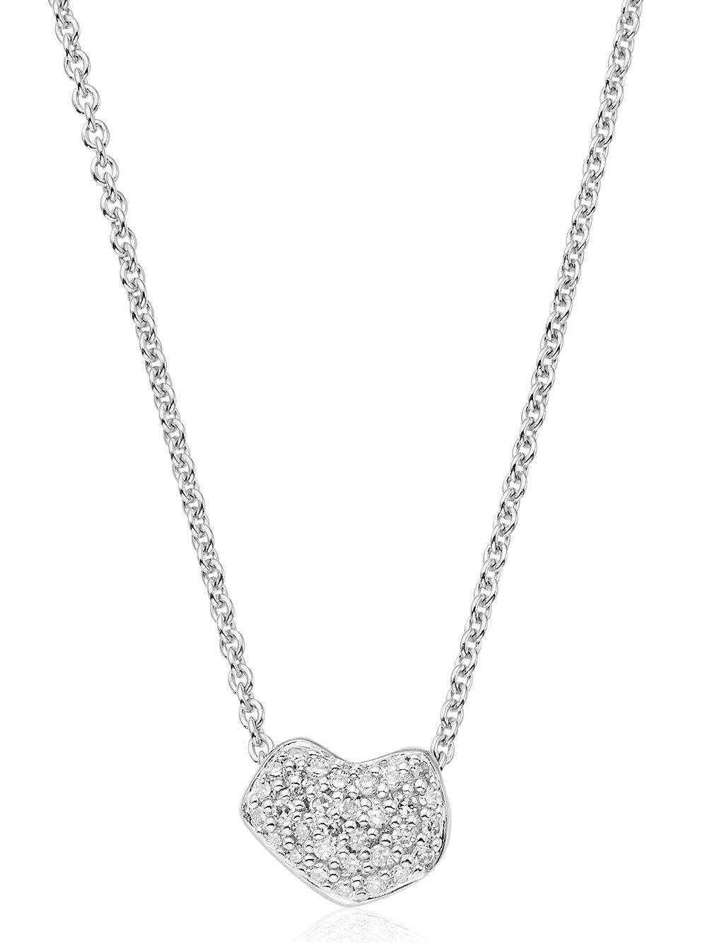 фото Monica vinader nura mini heart diamond necklace