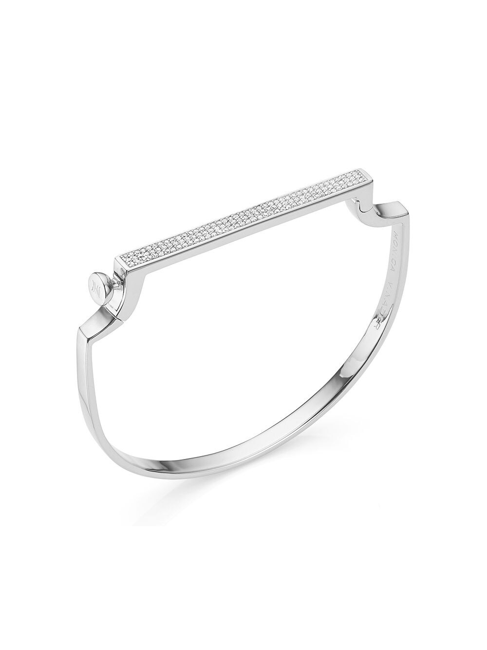 фото Monica vinader signature thin diamond bangle