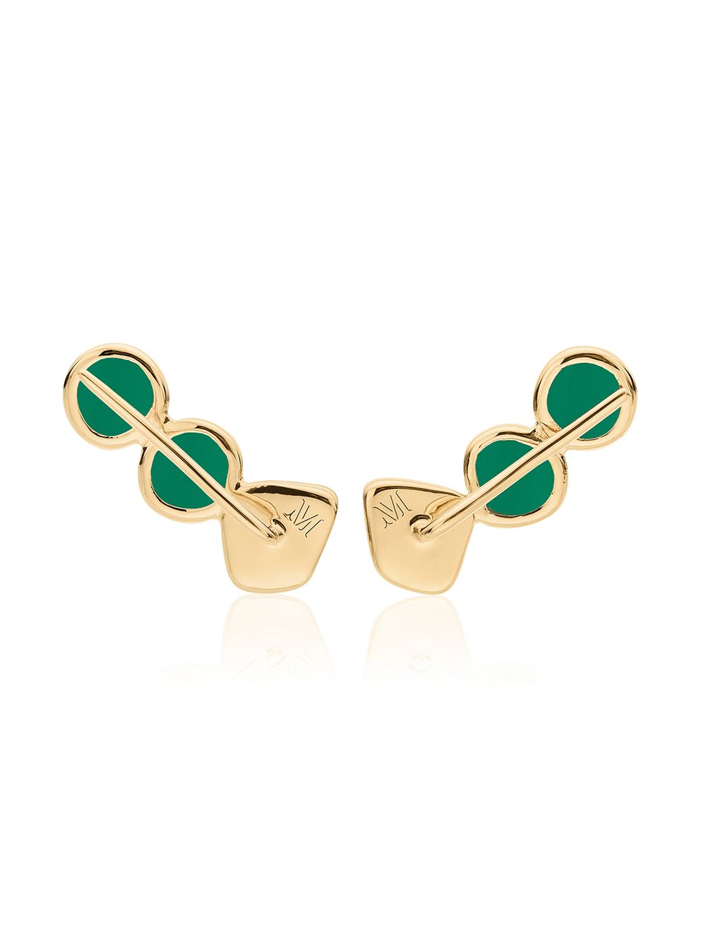 фото Monica vinader gp siren climber green onyx earrings