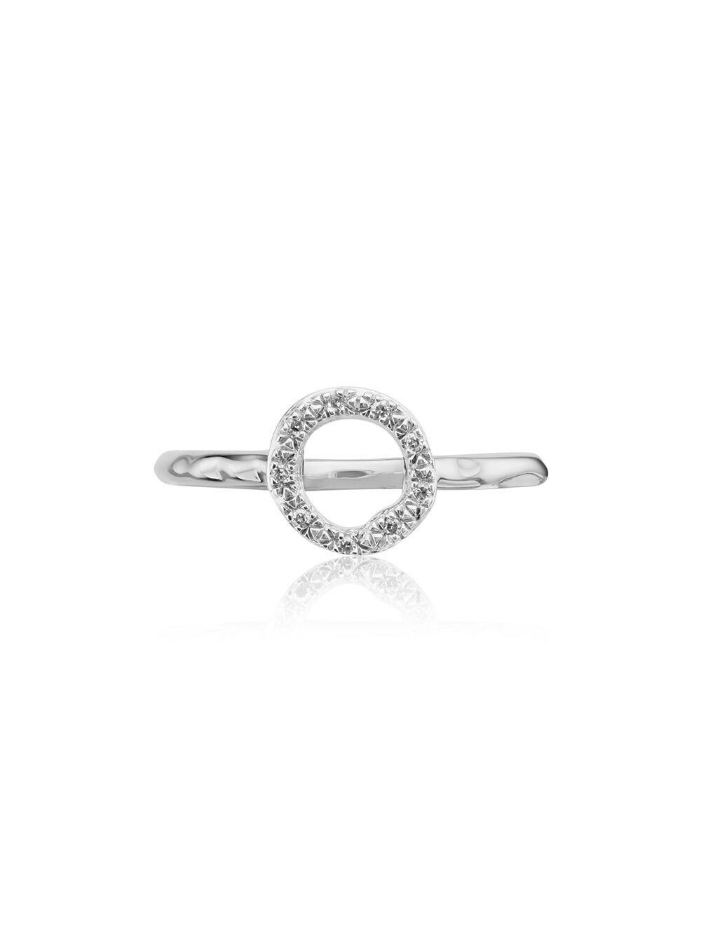 фото Monica vinader riva mini circle diamond stacking ring