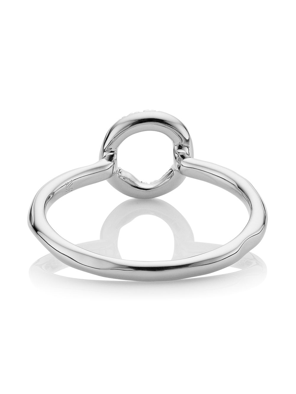 фото Monica vinader riva mini circle diamond stacking ring