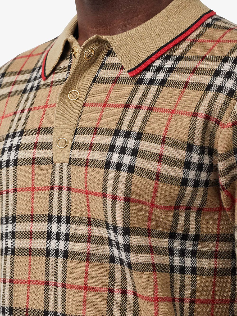 фото Burberry рубашка-поло в клетку vintage check