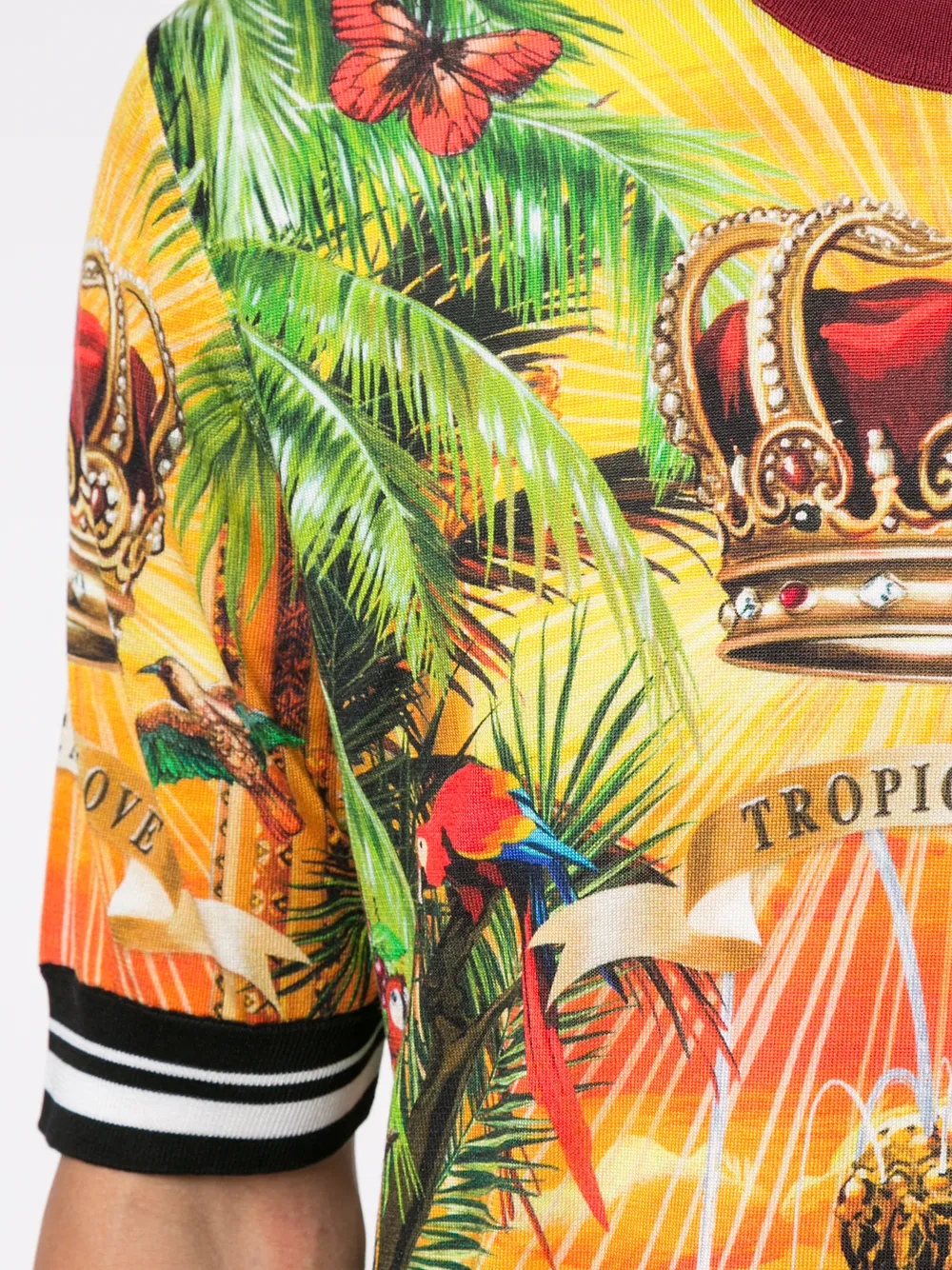 фото Dolce & gabbana пуловер с принтом tropical king