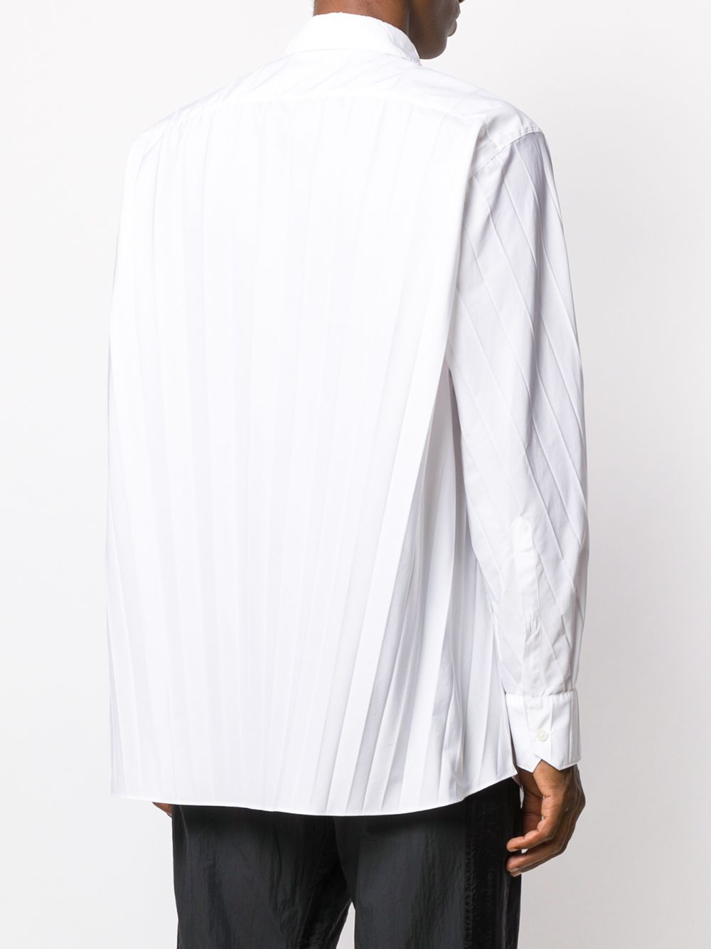 фото Valentino плиссированная рубашка с длинными рукавами