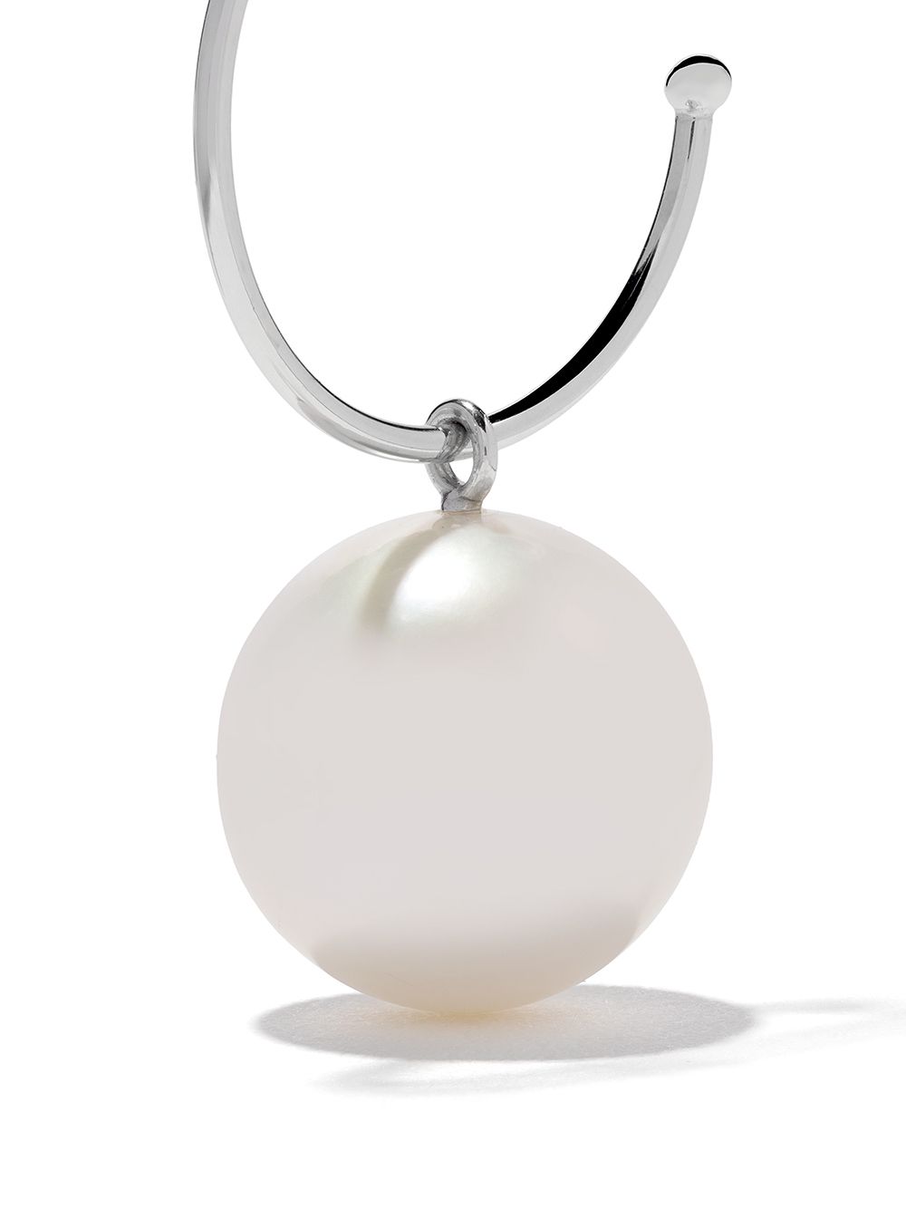 фото Wouters & hendrix gold серьга hoop pearl из белого золота