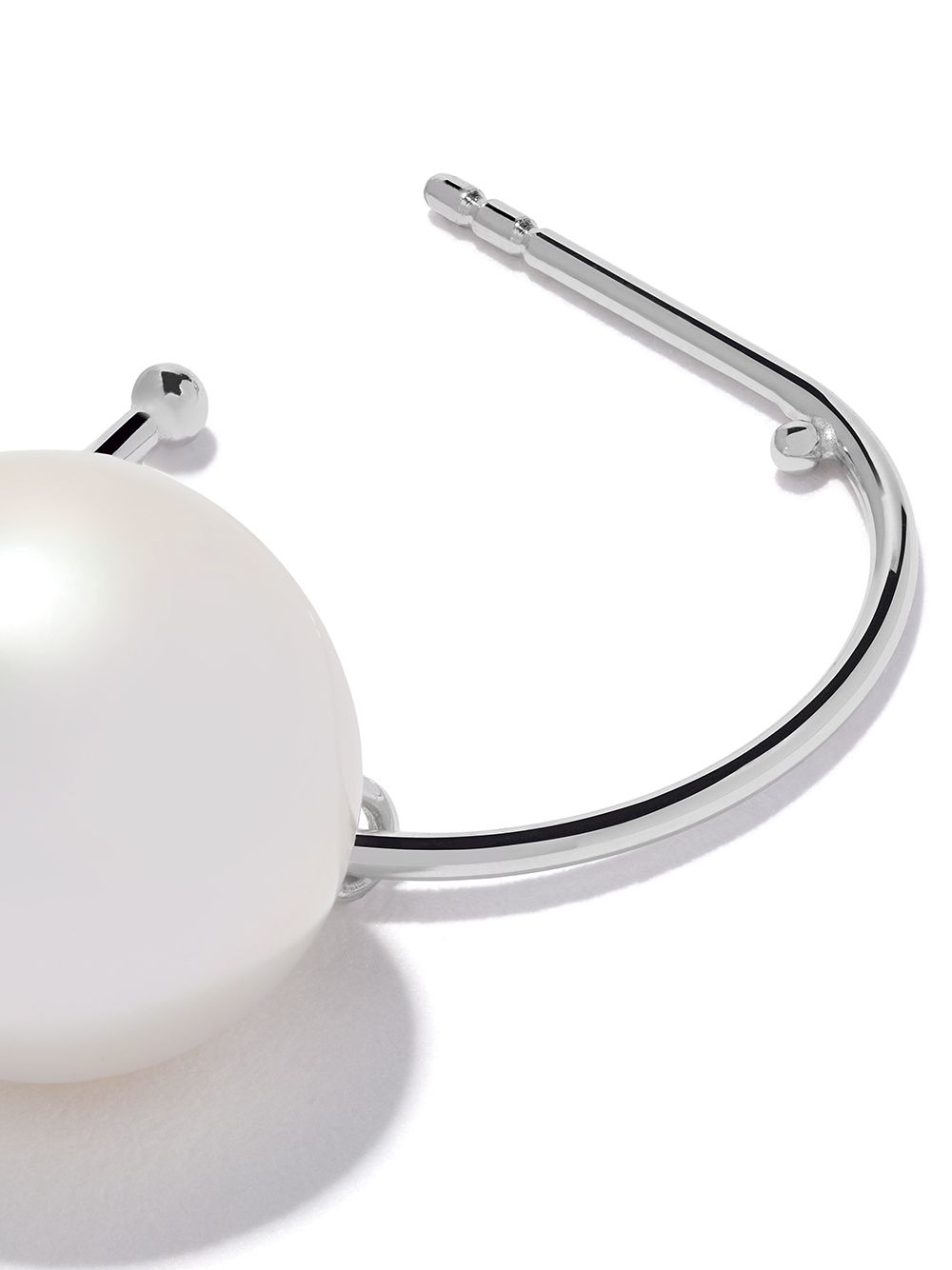 фото Wouters & hendrix gold серьга hoop pearl из белого золота
