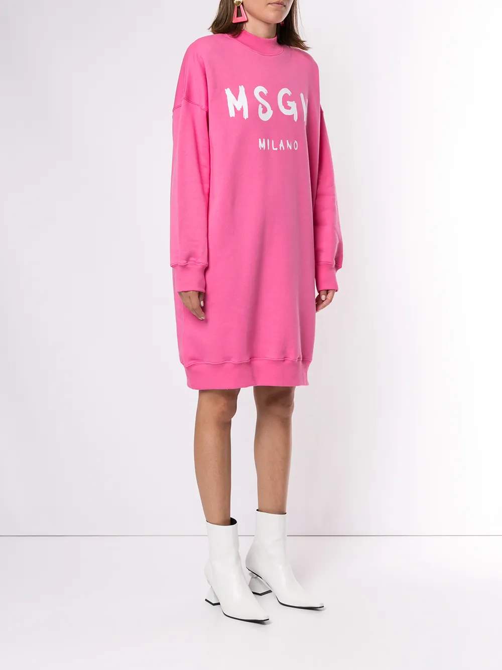 фото Msgm платье-свитер с логотипом