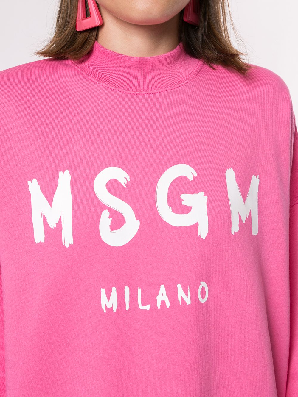 фото Msgm платье-свитер с логотипом