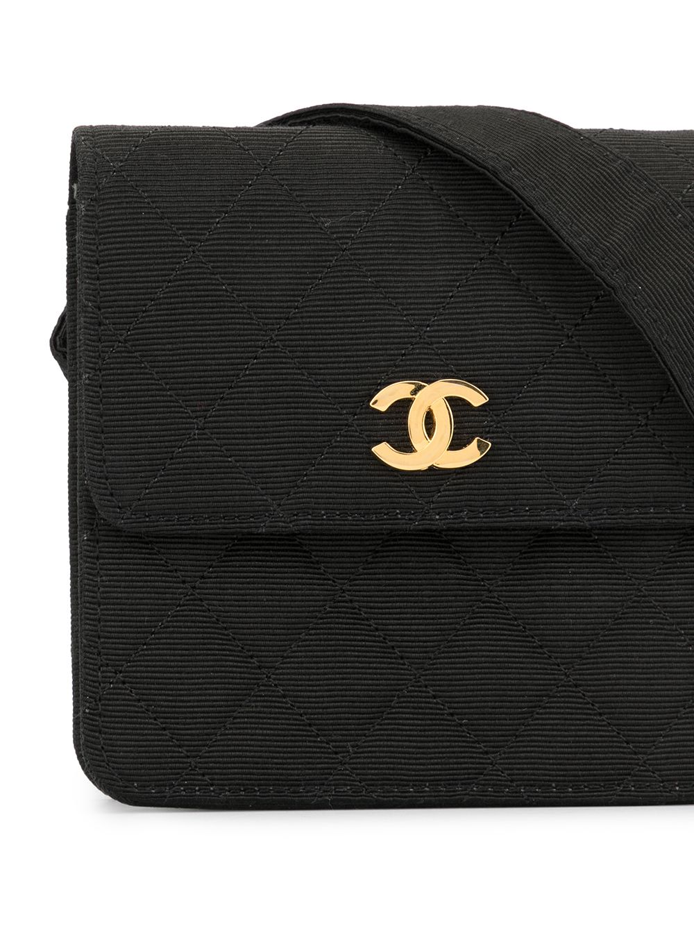 фото Chanel pre-owned фактурная стеганая поясная сумка