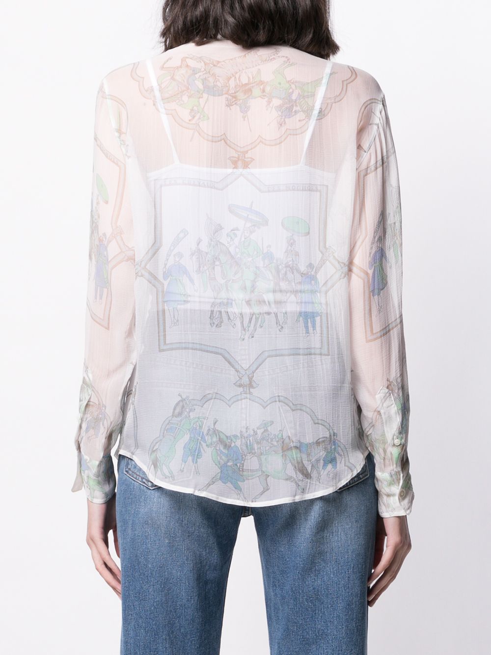 фото Hermès рубашка из органзы
