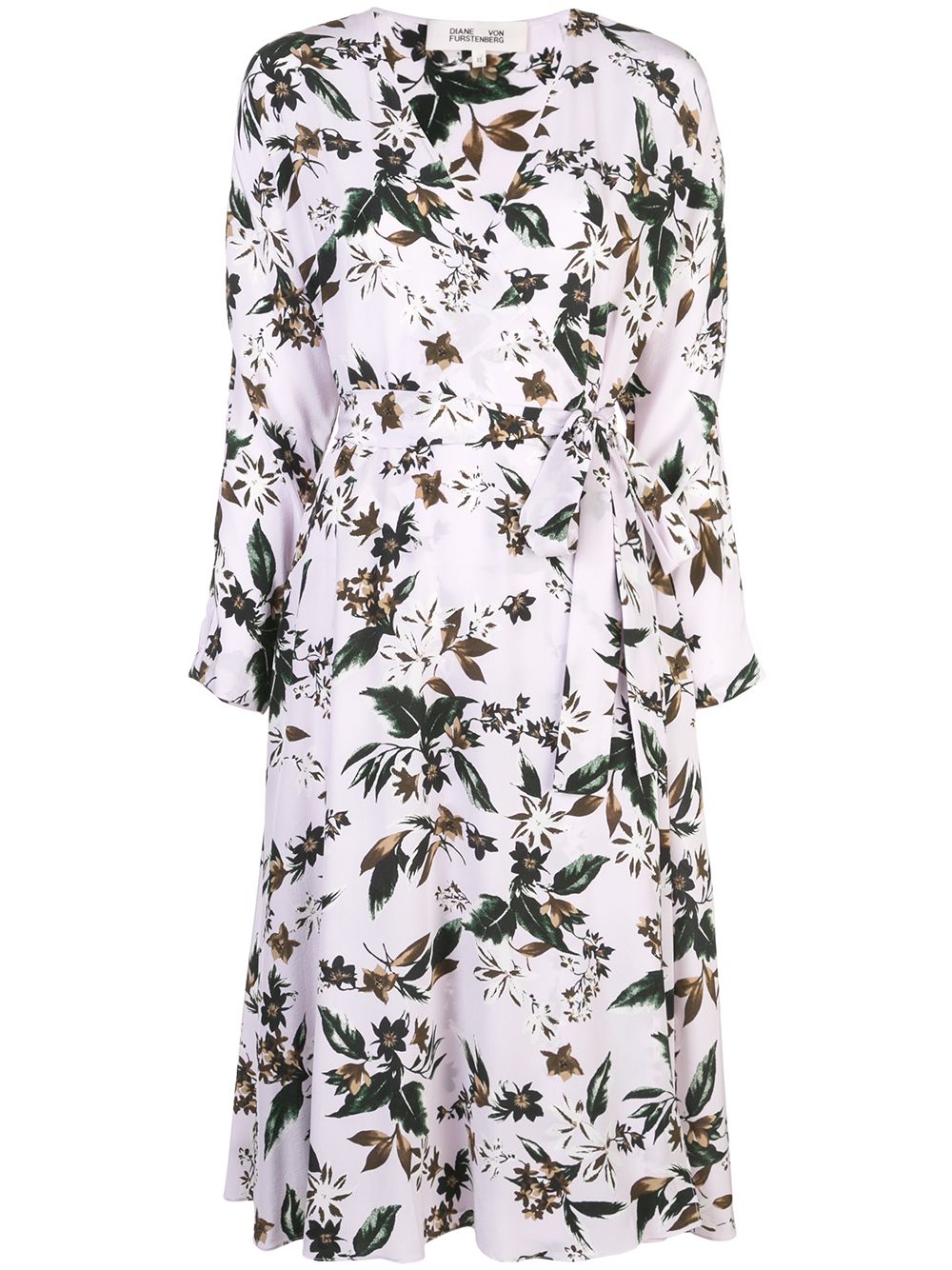 фото Dvf diane von furstenberg платье-рубашка с цветочным принтом