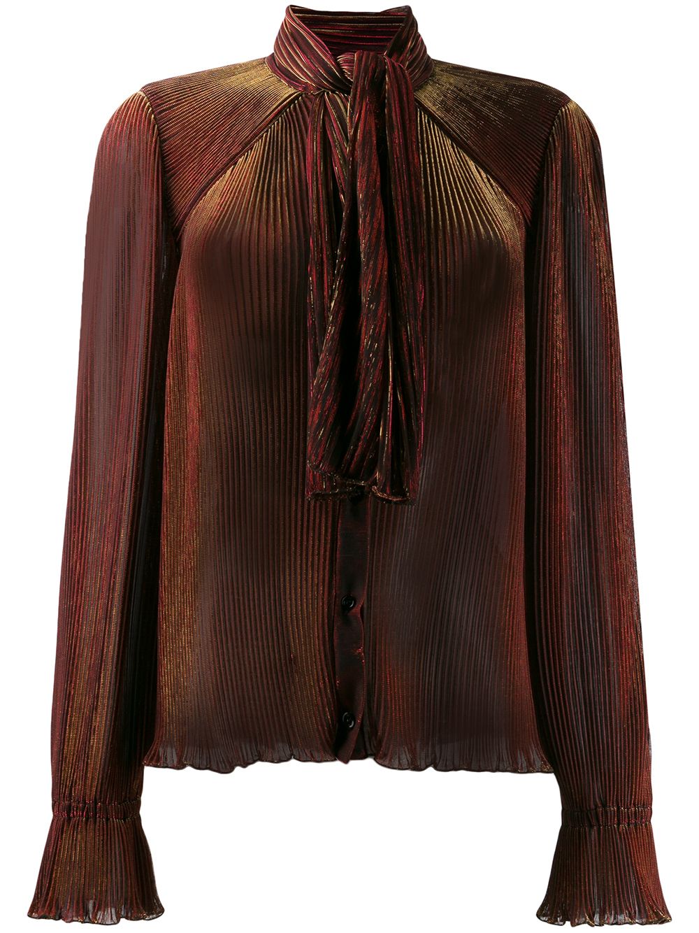 фото Marco de vincenzo плиссированная блузка с длинными рукавами