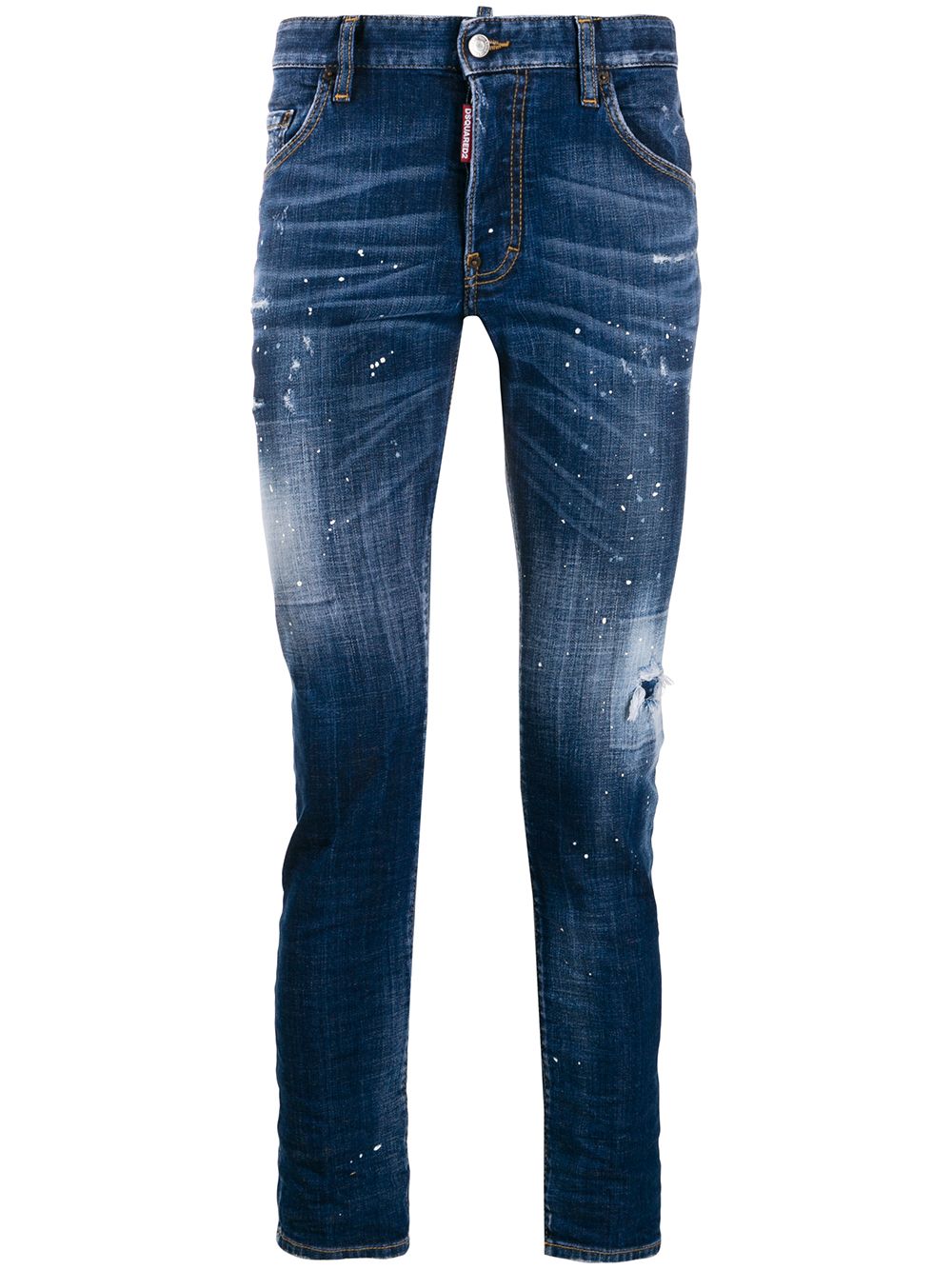 фото Dsquared2 джинсы скинни с эффектом разбрызганной краски