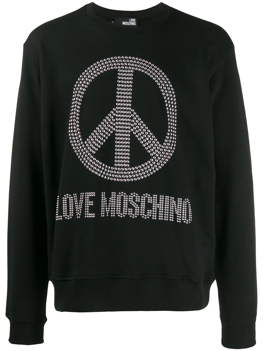 фото Love moschino толстовка с декорированным логотипом