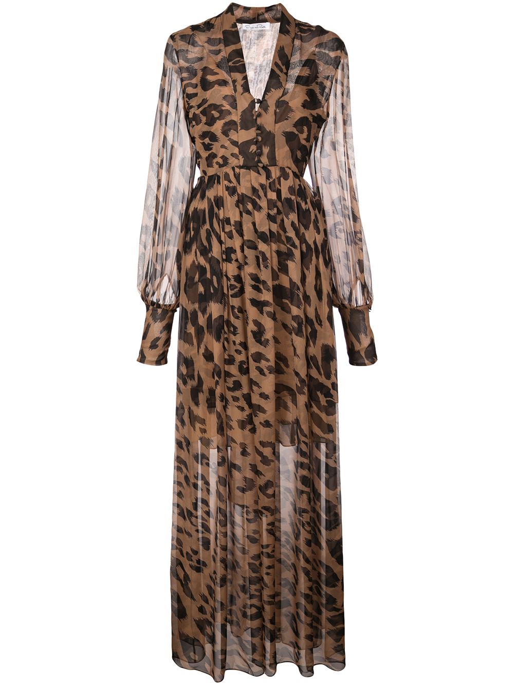 фото Oscar de la renta leopard print maxi dress