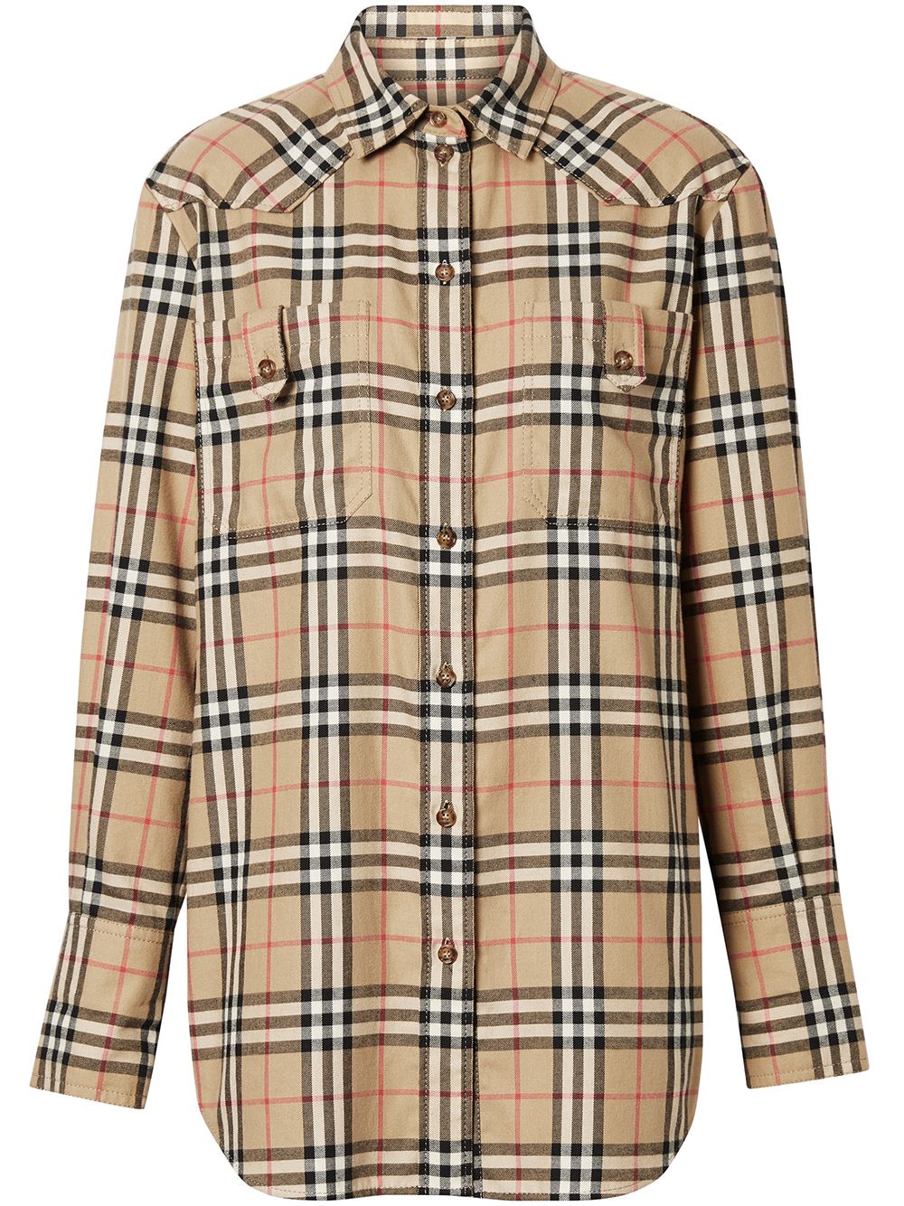 фото Burberry рубашка оверсайз в клетку vintage check