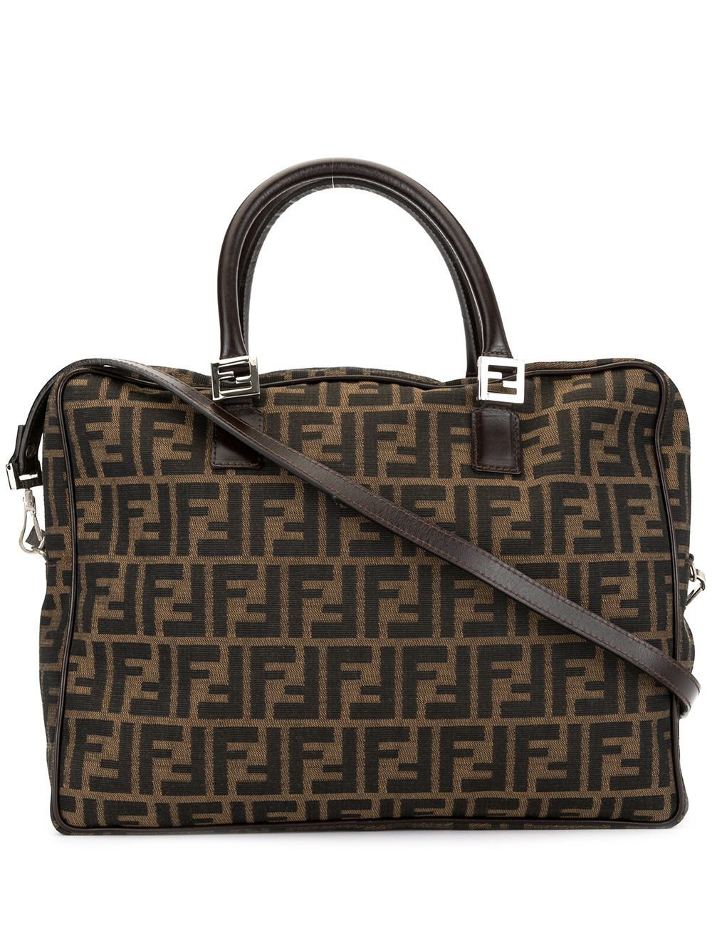 фото Fendi pre-owned сумка с ремнем на плечо и узором zucca