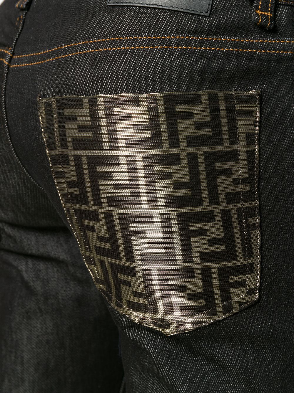 фото Fendi джинсы кроя слим с пятью карманами