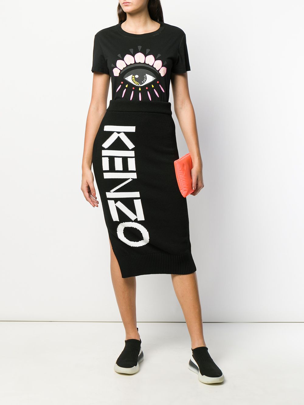 фото Kenzo трикотажная юбка с логотипом