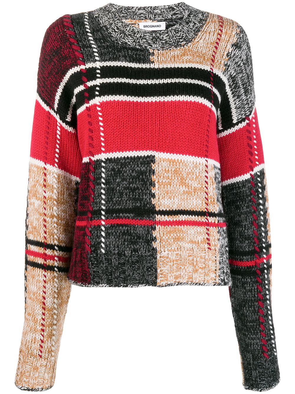 фото Brognano patchwork knit jumper